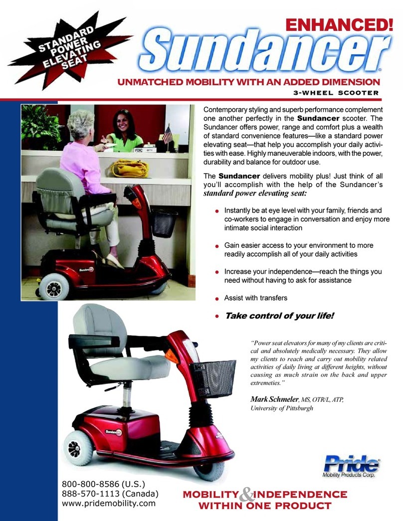 Pride Mobility Sundancer SC2000PS Manuel utilisateur Pride Mobility Sundancer SC2000PS Manuel utilisateur