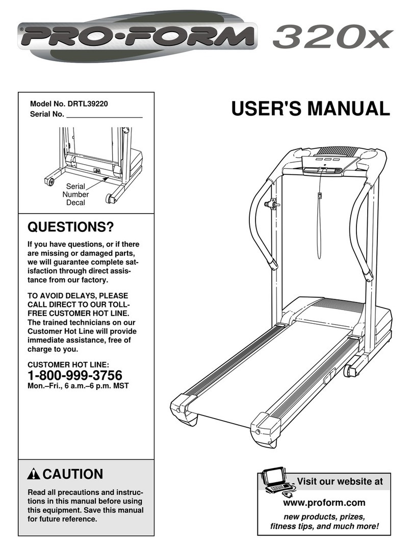Pro-Form 320x Manuel utilisateur