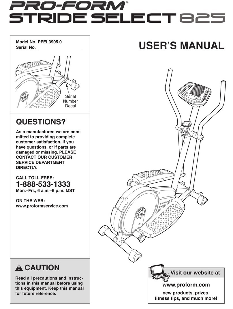 Pro-Form PFEL3905.0 Manuel utilisateur