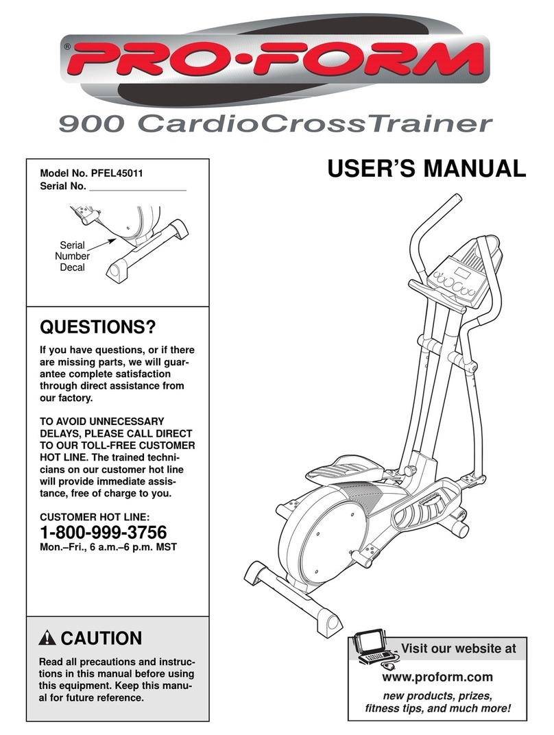 Pro-Form PFEL4501 Manuel utilisateur