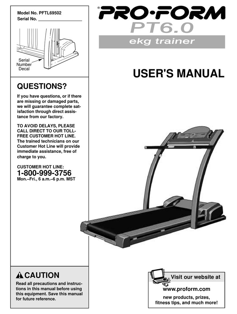 Pro-Form PFTL69502 Manuel utilisateur