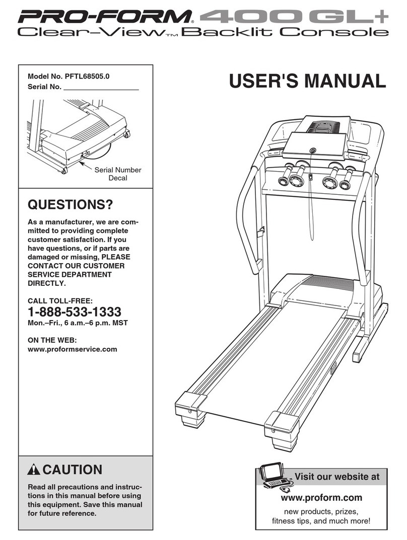 Pro-Form PFTL68505.0 Manuel utilisateur
