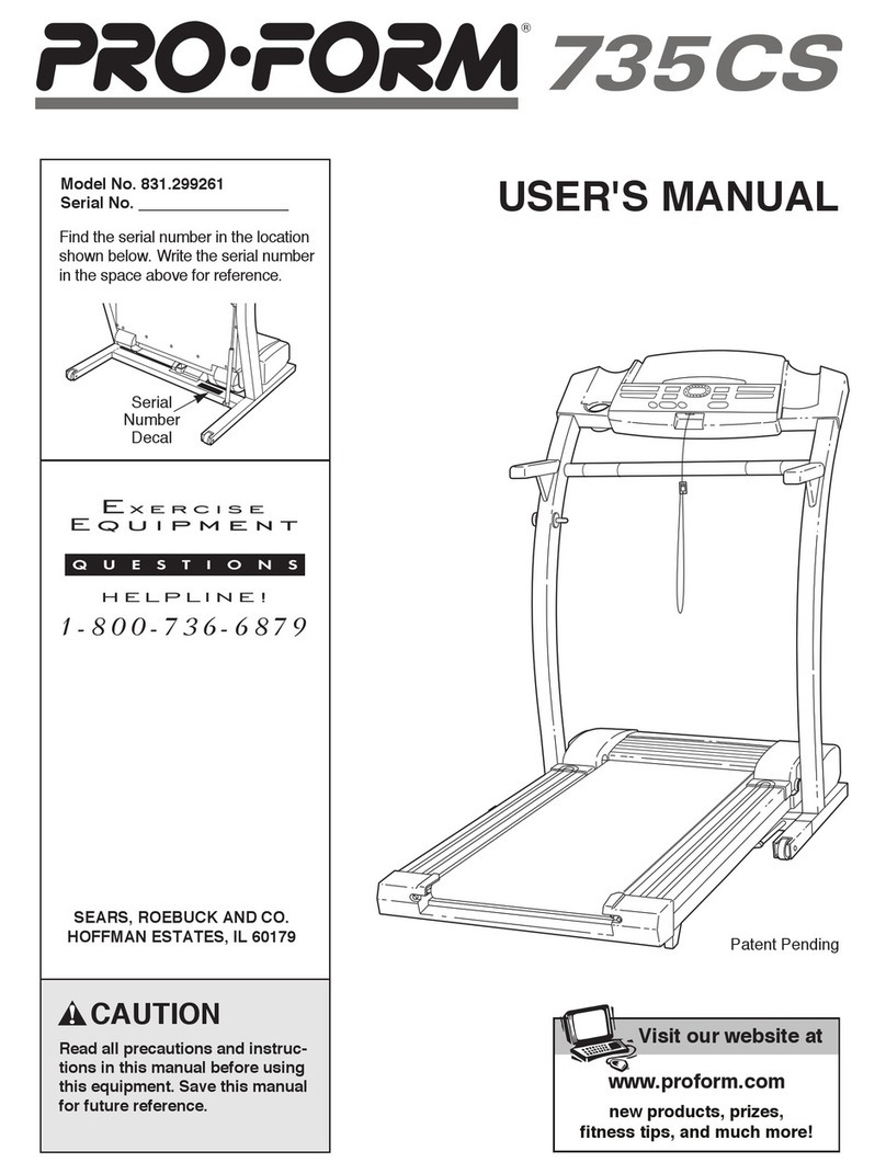 Pro-Form 831.299261 Manuel utilisateur