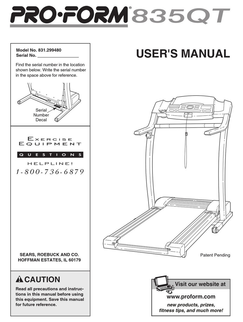 Pro-Form 831.299480 Manuel utilisateur