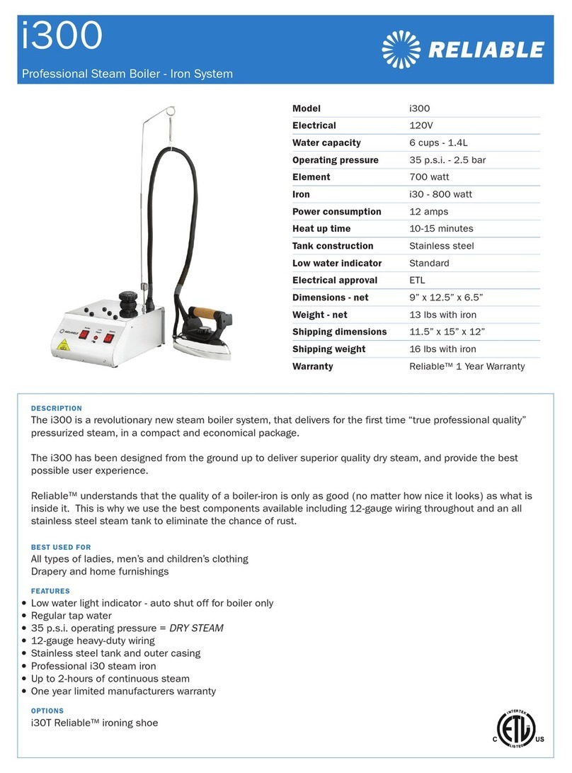 Reliable i300 Manuel utilisateur
