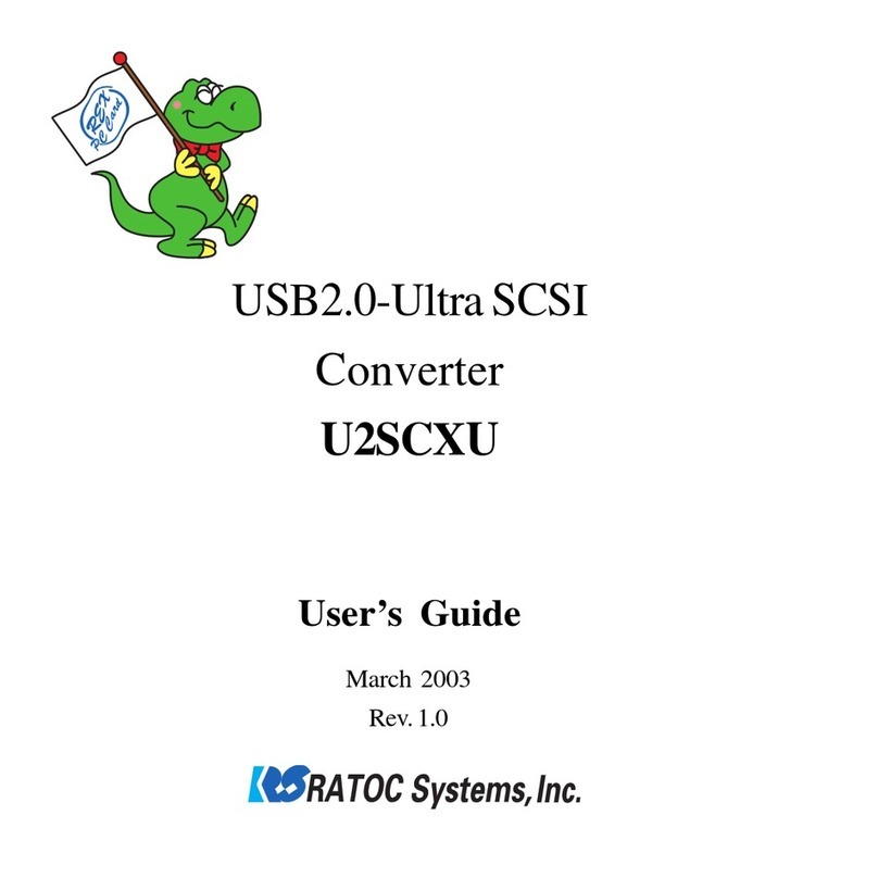 Ratoc Systems U2SCXU Manuel utilisateur
