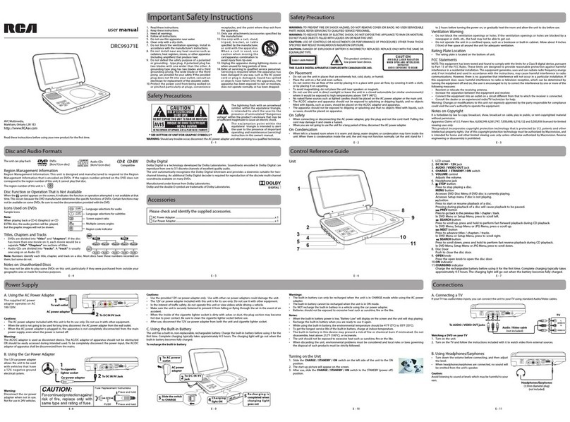 RCA DRC99371E Manuel utilisateur