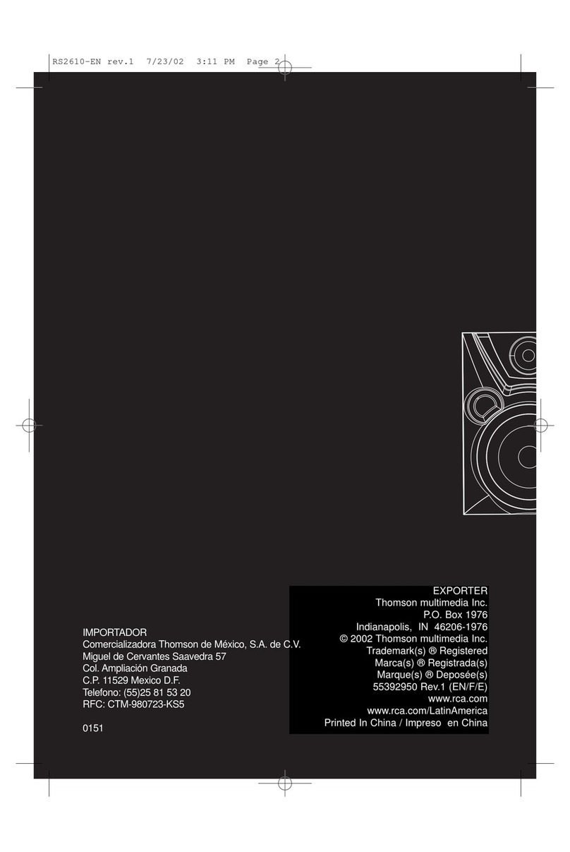 RCA RS2610 Manuel utilisateur