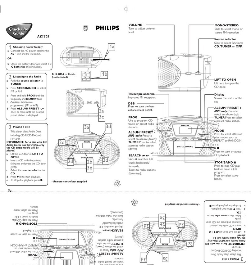 Philips AZ1303 Manuel d'utilisation Philips AZ1303 Manuel d'utilisation
