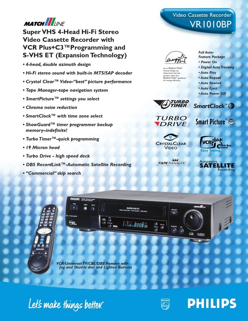 Philips VR1010BP Manuel utilisateur Philips VR1010BP Manuel utilisateur