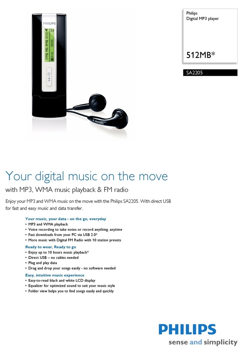 Philips SA2205 Manuel utilisateur