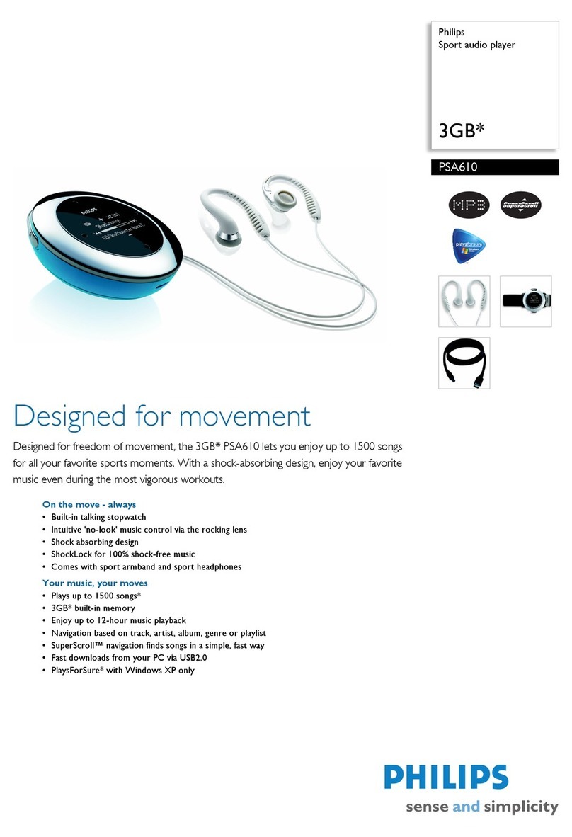 Philips PSA610 Manuel utilisateur