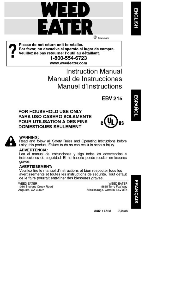 Weed Eater EBV 215 Manuel utilisateur Weed Eater EBV 215 Manuel utilisateur