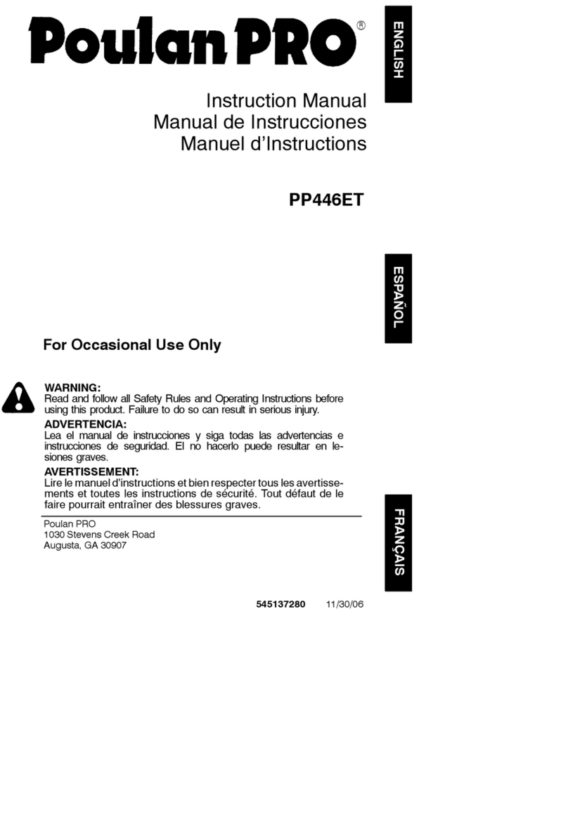 Poulan Pro 545137280 Manuel utilisateur