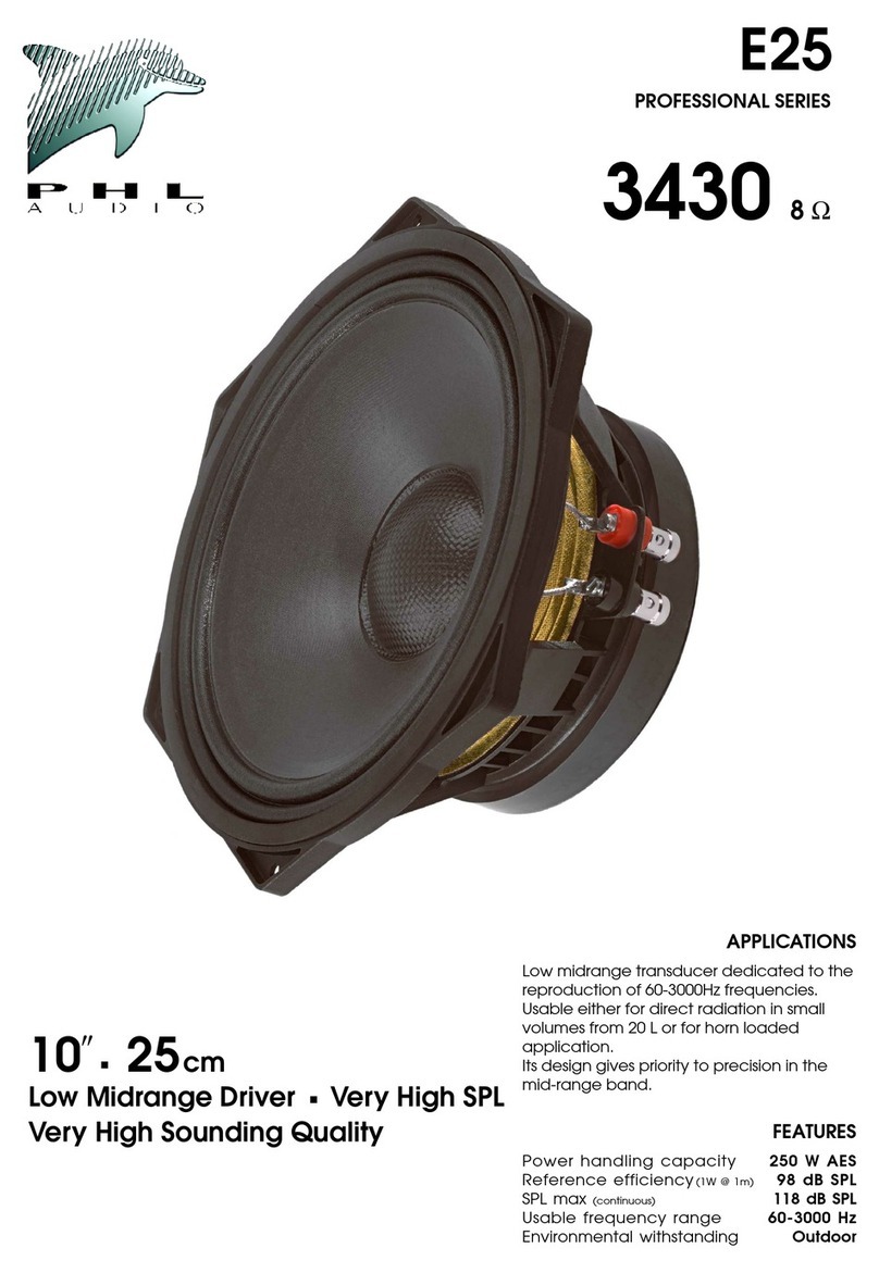 PHL Audio E25 Manuel utilisateur