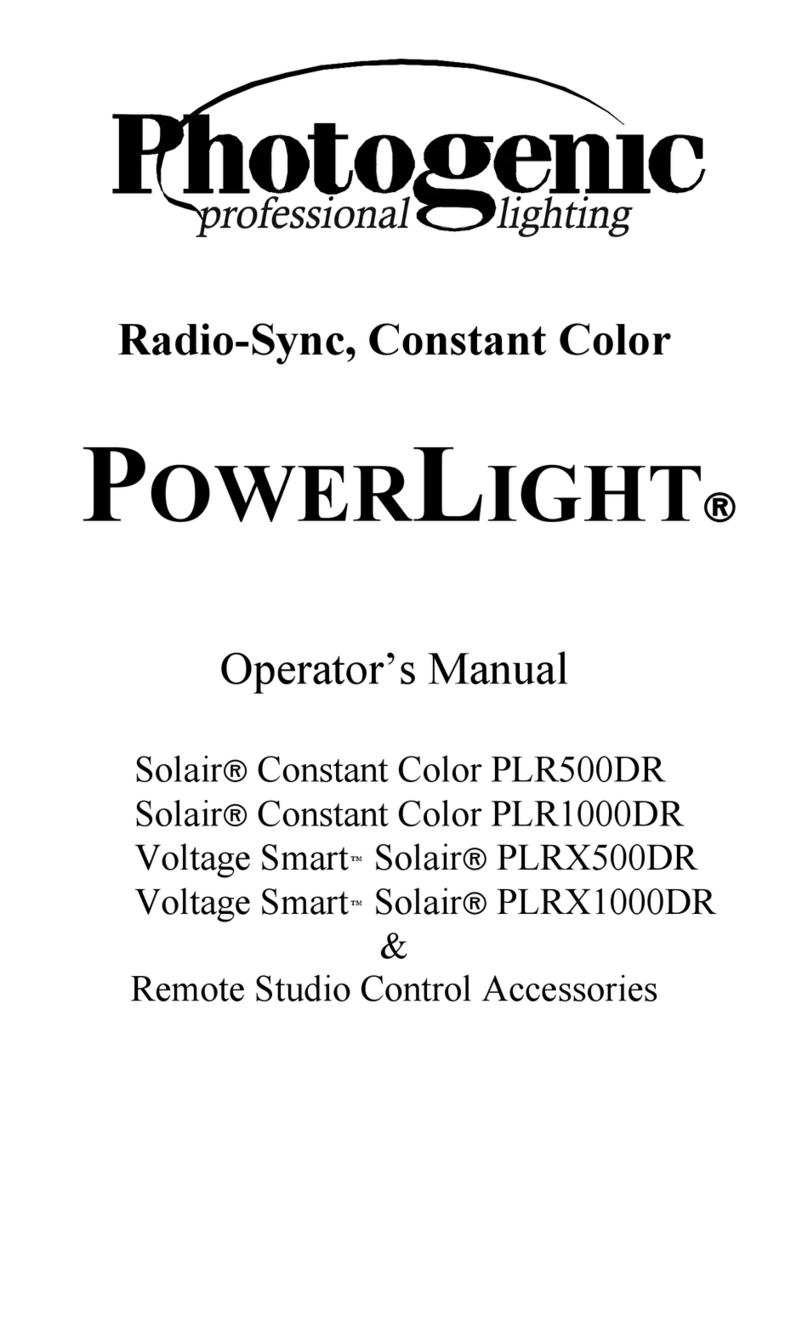 Photogenic Professional Lighting PLR1000DR Manuel utilisateur