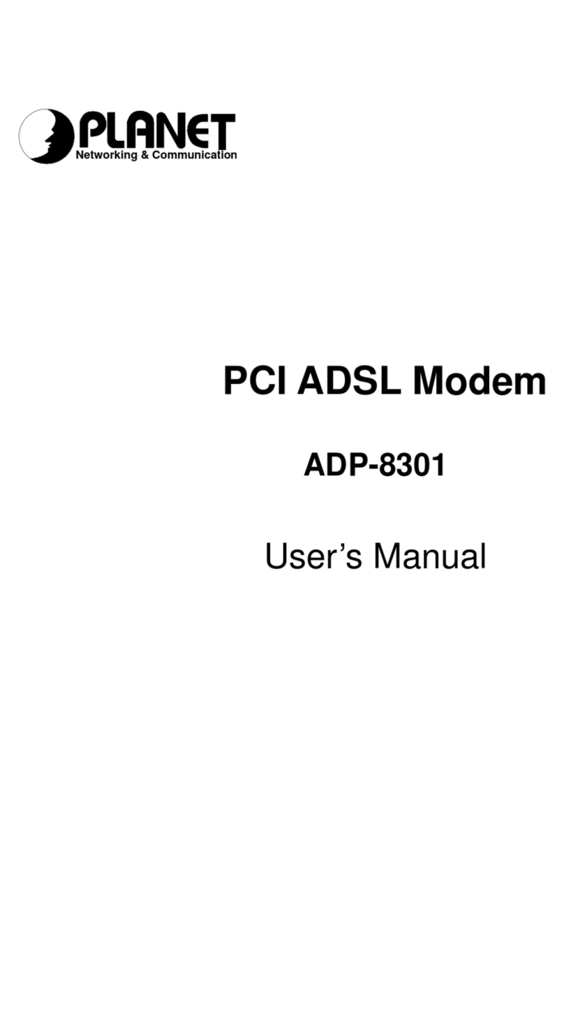 Planet ADP-8301 Manuel utilisateur