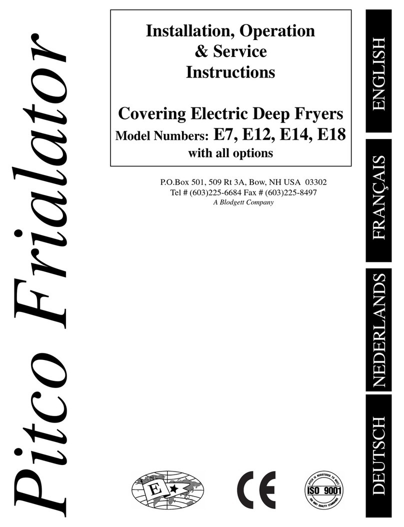 Pitco E12 Manuel de service