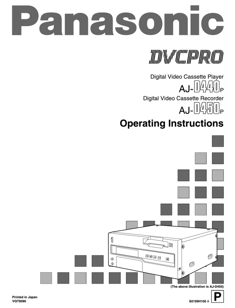 Panasonic AJD440 - DVCPRO PLAYER Manuel utilisateur