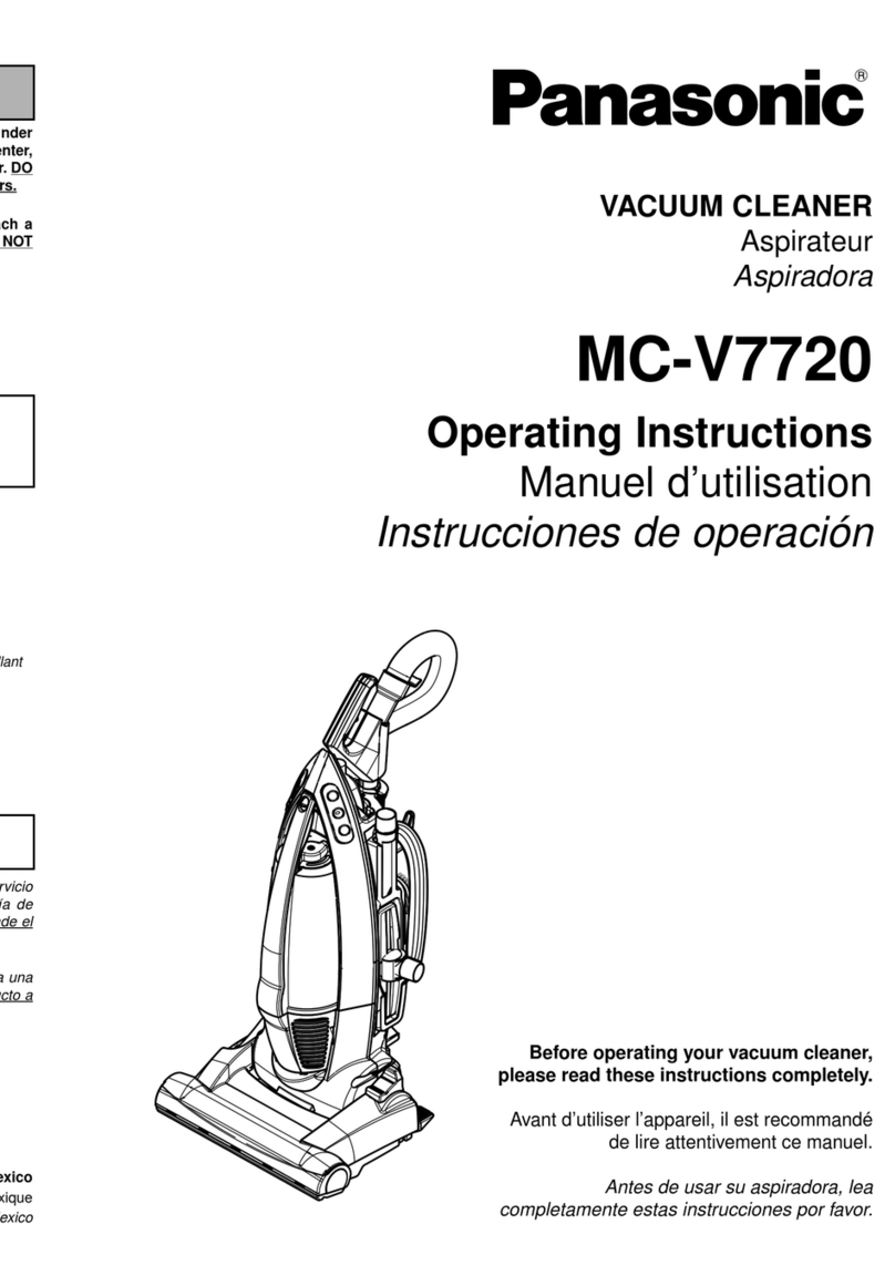 Panasonic MCV7720 - UPRIGHT VACUUM Manuel utilisateur