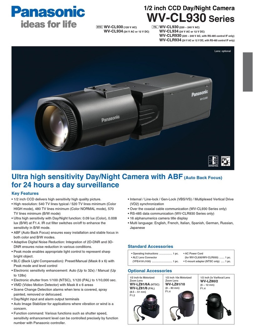 Panasonic WV-CLR930 Manuel utilisateur