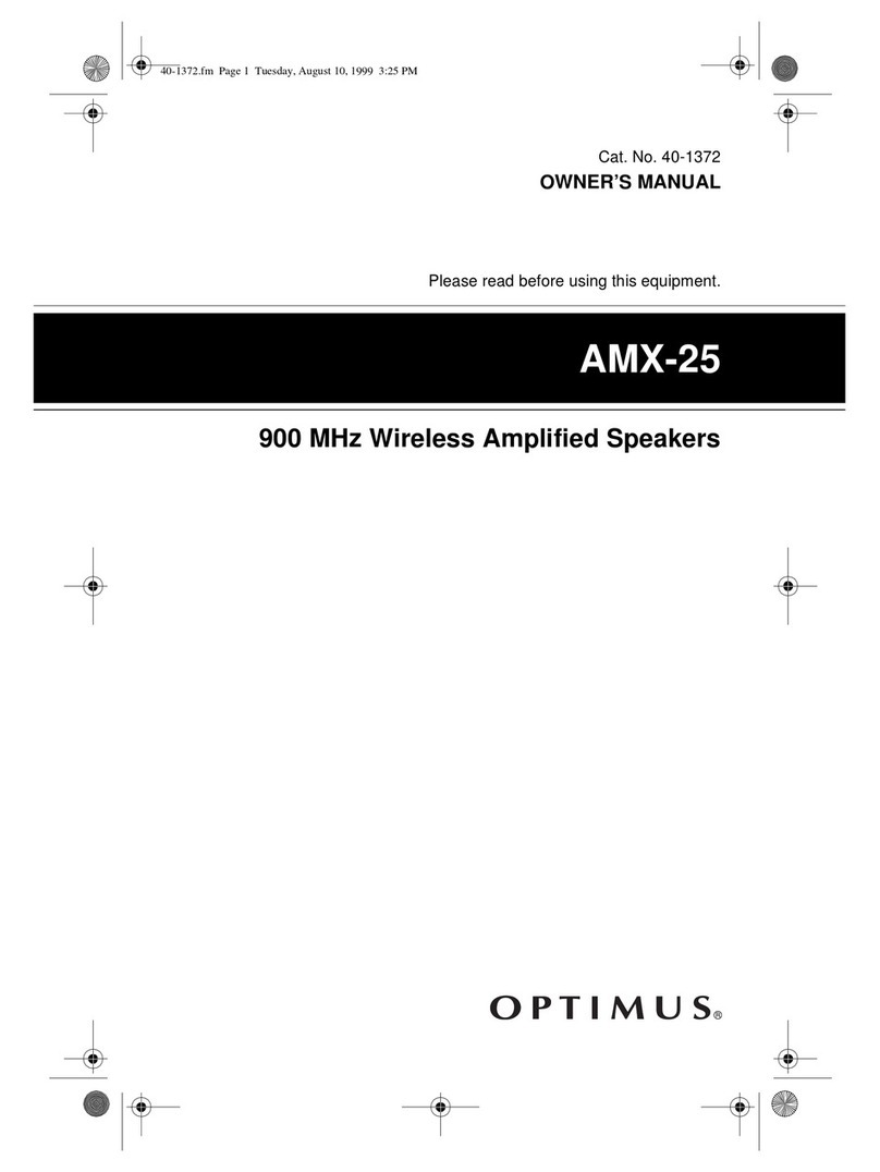 Optimus AMX-25 Manuel utilisateur Optimus AMX-25 Manuel utilisateur
