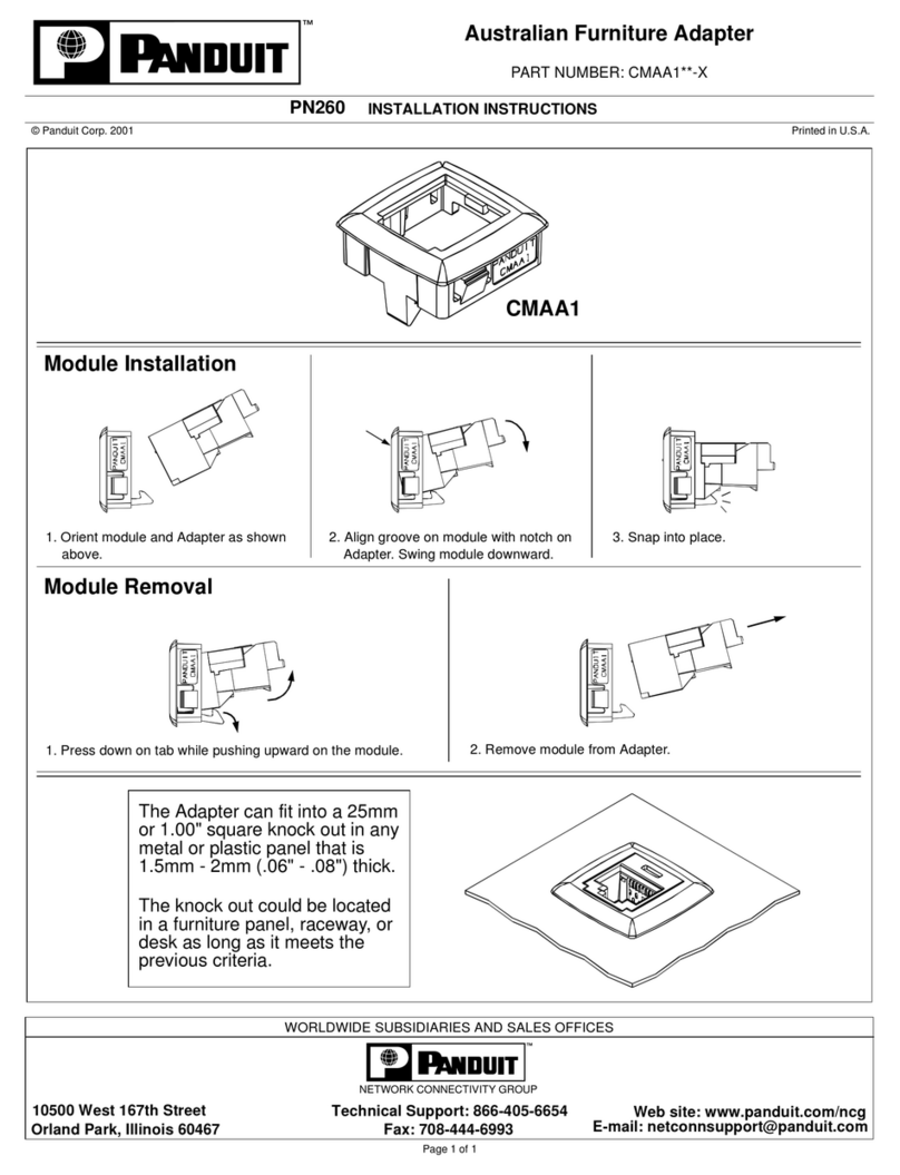 Panduit PN260 Manuel utilisateur Panduit PN260 Manuel utilisateur