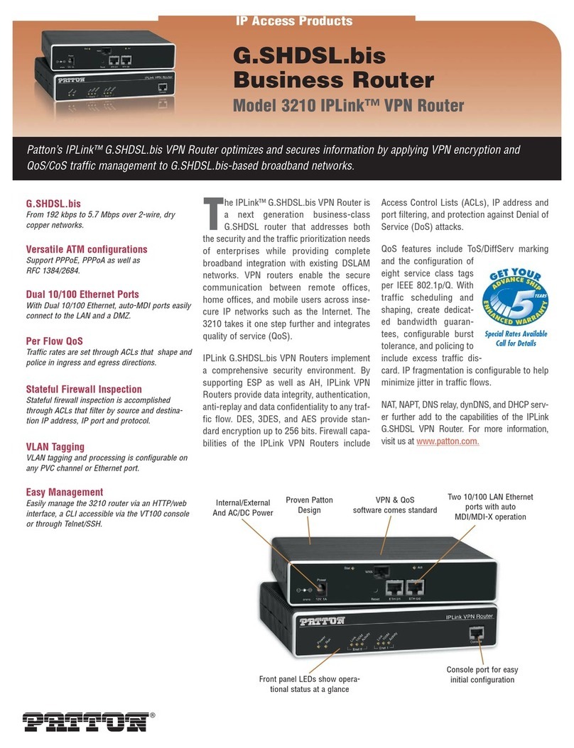 Patton electronics 3210 Manuel utilisateur