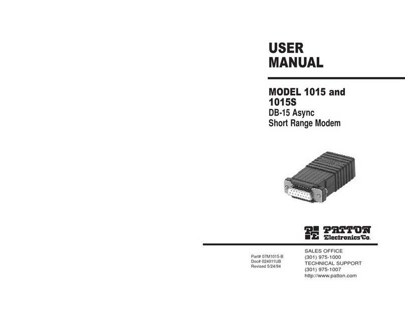 Patton electronics 1015 Manuel utilisateur