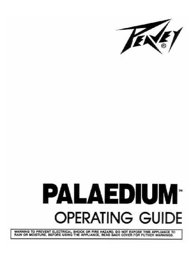 Peavey Palaedium Manuel utilisateur Peavey Palaedium Manuel utilisateur