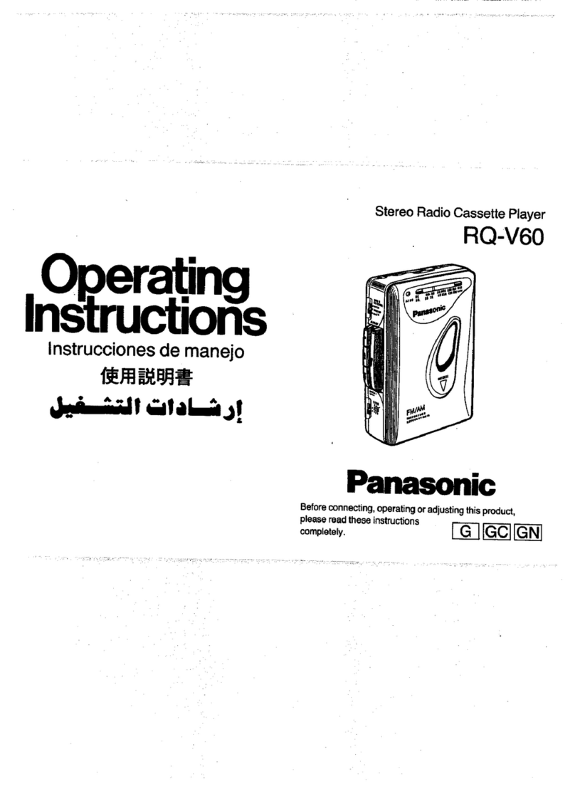 Panasonic RQ-V60 Manuel utilisateur Panasonic RQ-V60 Manuel utilisateur