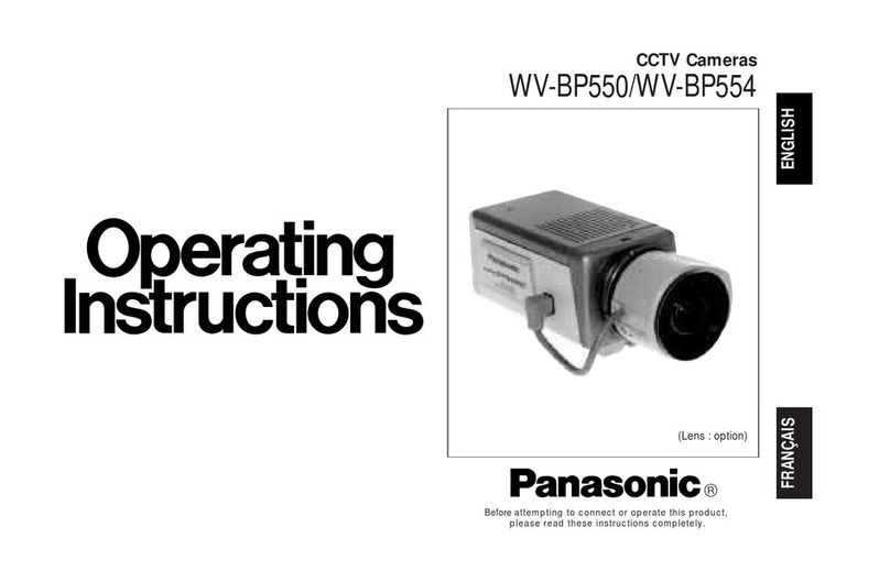 Panasonic WVBP554 - CCTV B/W CAMERA Manuel utilisateur