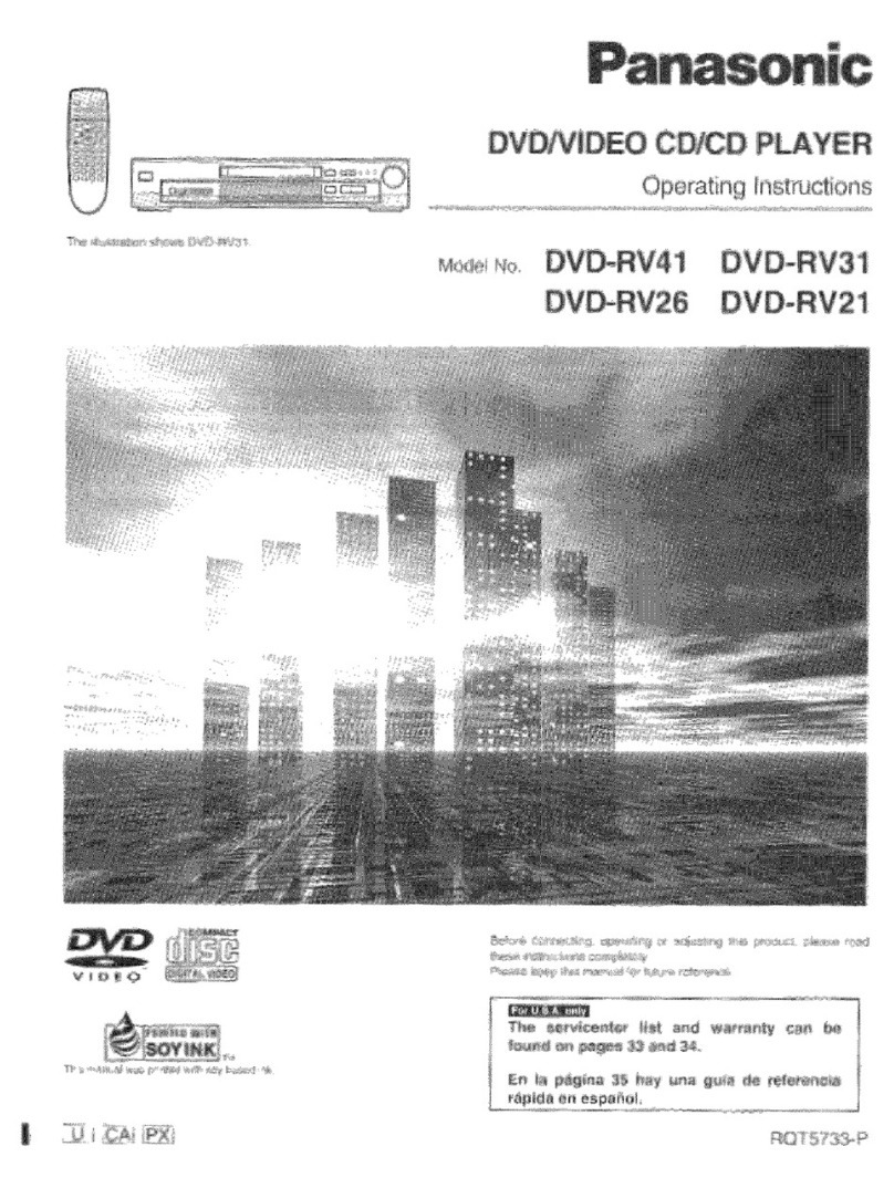 Panasonic DVD-RV21 Manuel utilisateur