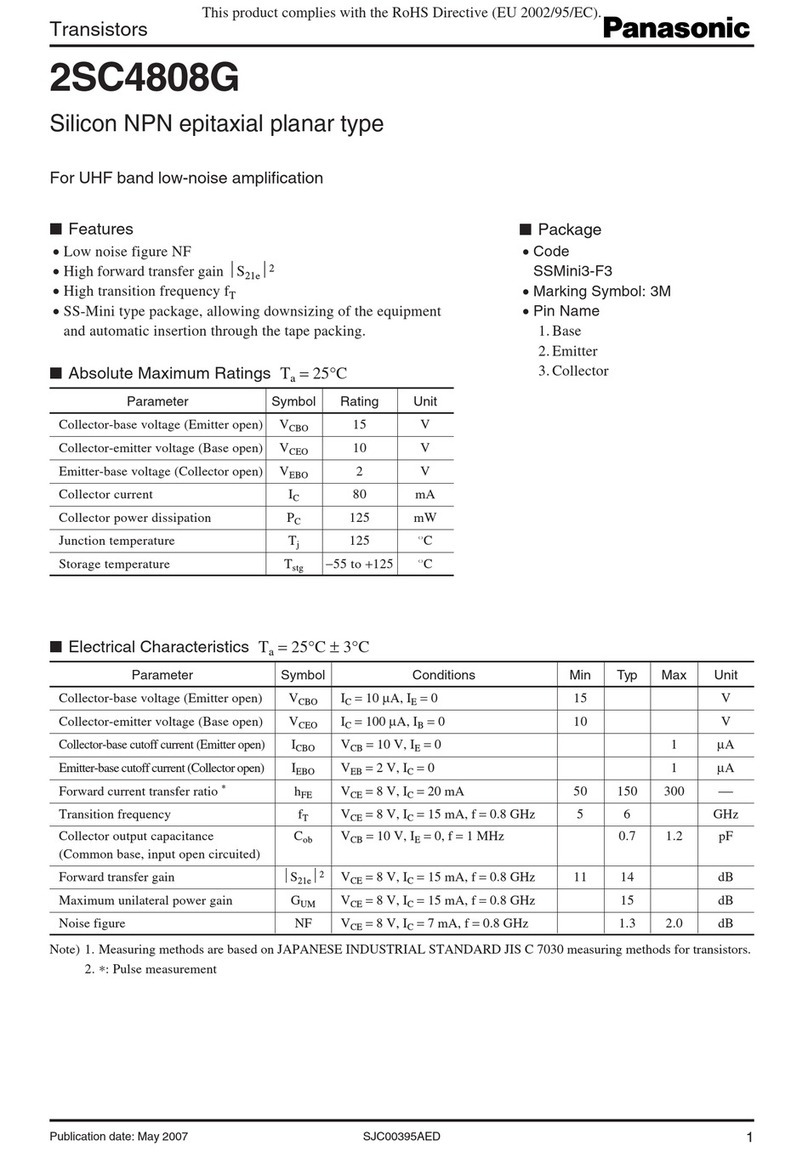 Panasonic 2SC4808G Manuel utilisateur