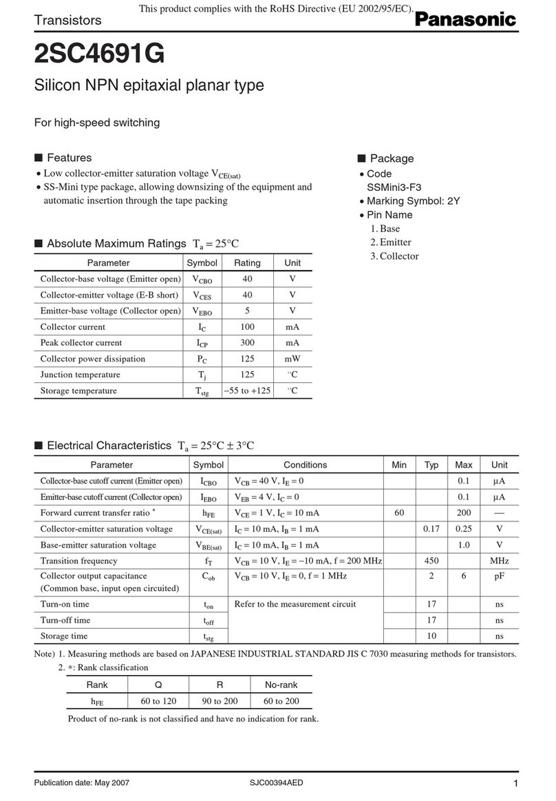 Panasonic 2SC4691G Manuel utilisateur