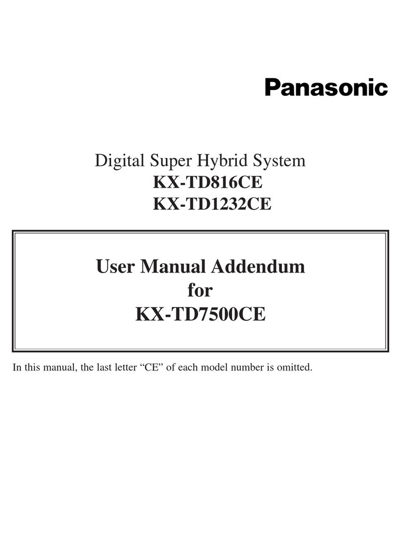 Panasonic KX-TD1232CE Instructions d'installation et d'utilisation