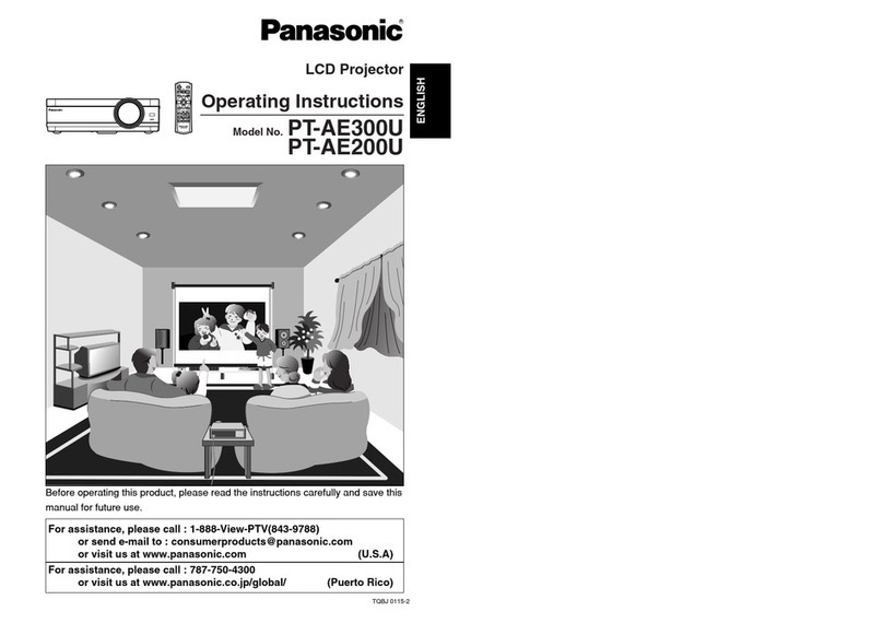 Panasonic PTAE200U - LCD PROJECTOR Manuel utilisateur