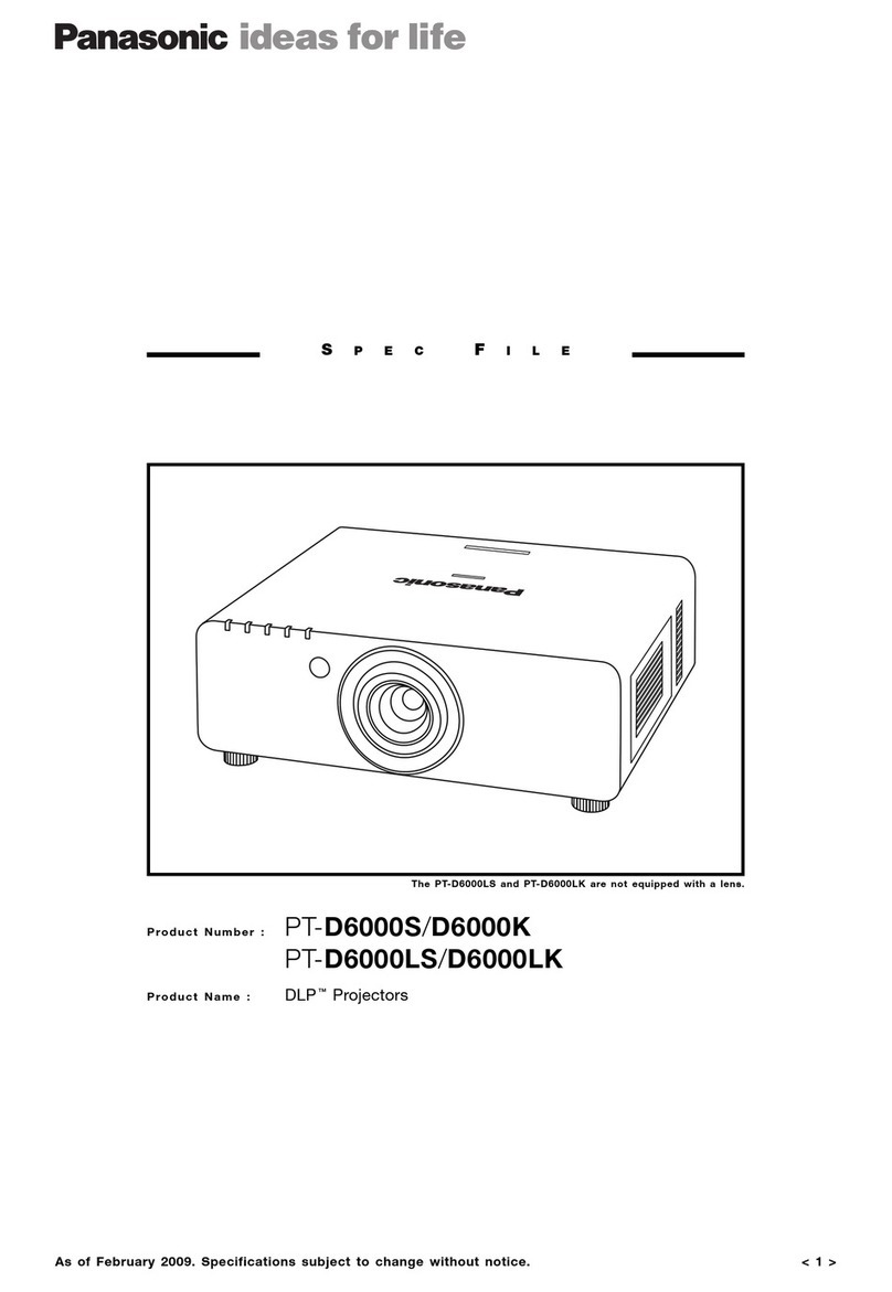 Panasonic PT-D6000K Manuel utilisateur