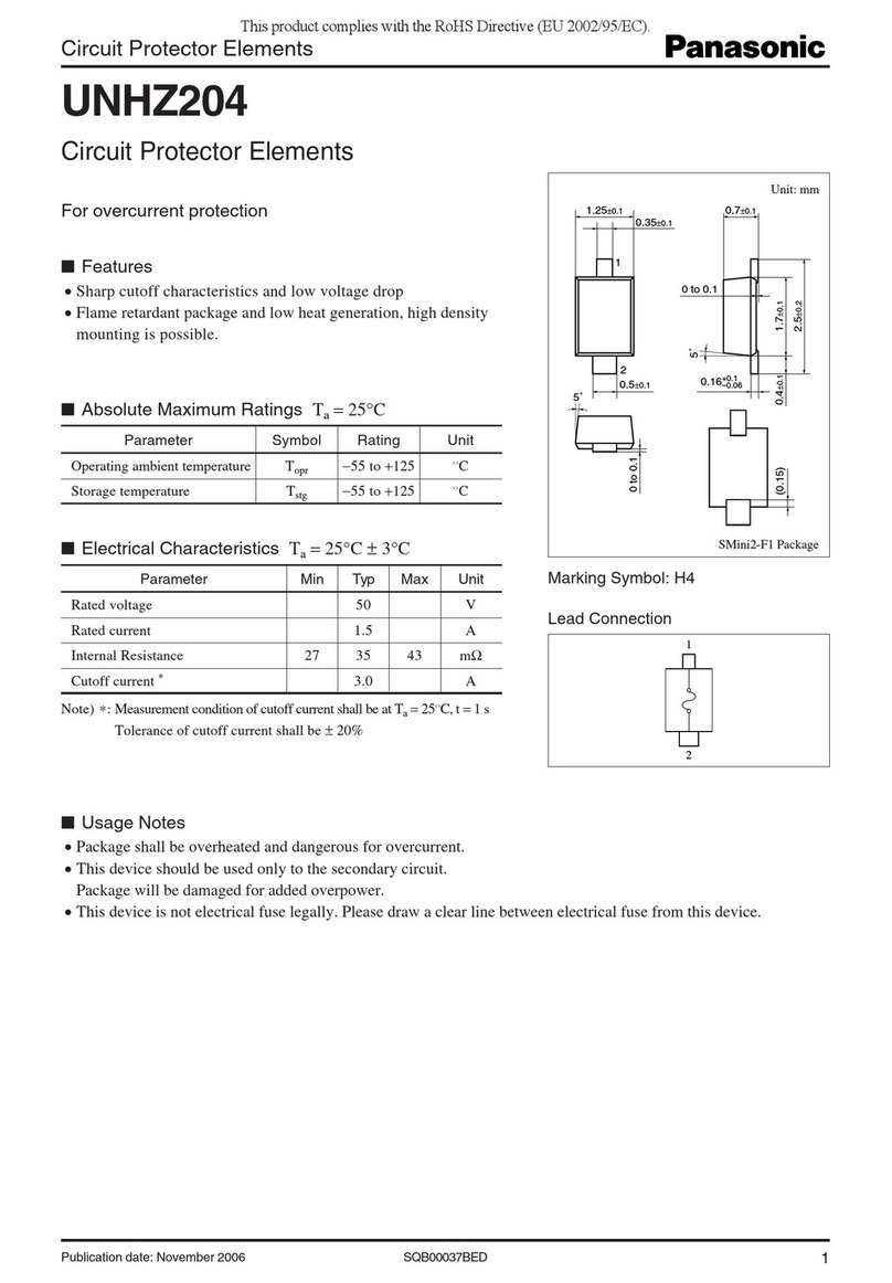 Panasonic Circuit Protector Elements UNHZ204 Manuel utilisateur