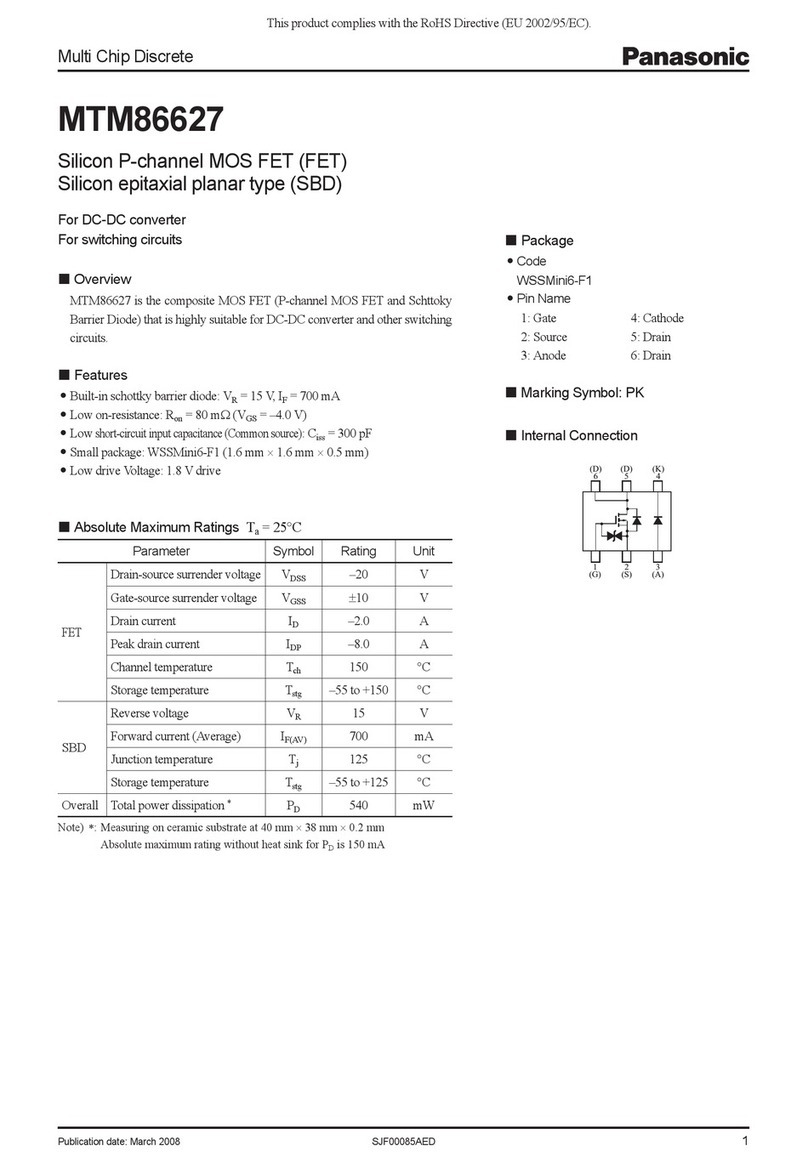 Panasonic MTM86627 Manuel utilisateur