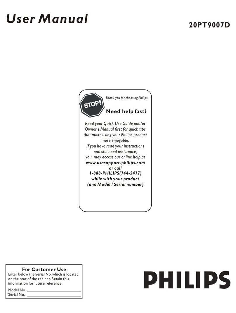 Philips 20PT9007D Manuel utilisateur