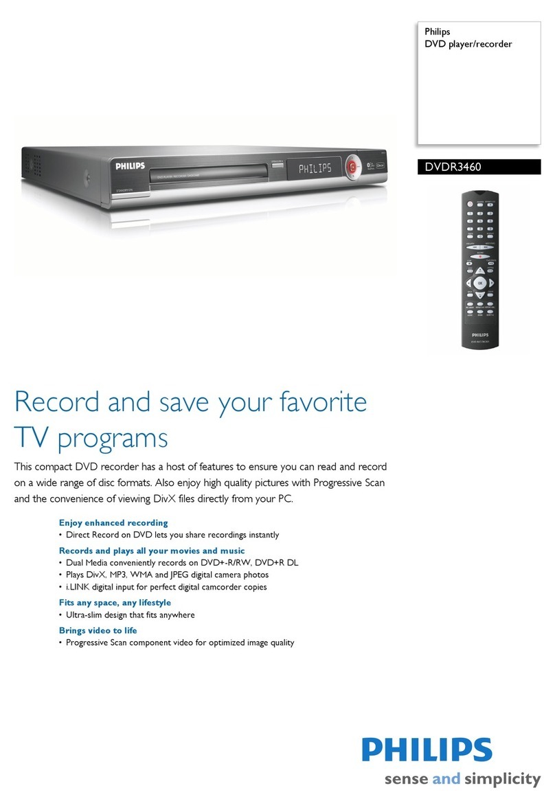 Philips DVDR3460 Manuel utilisateur