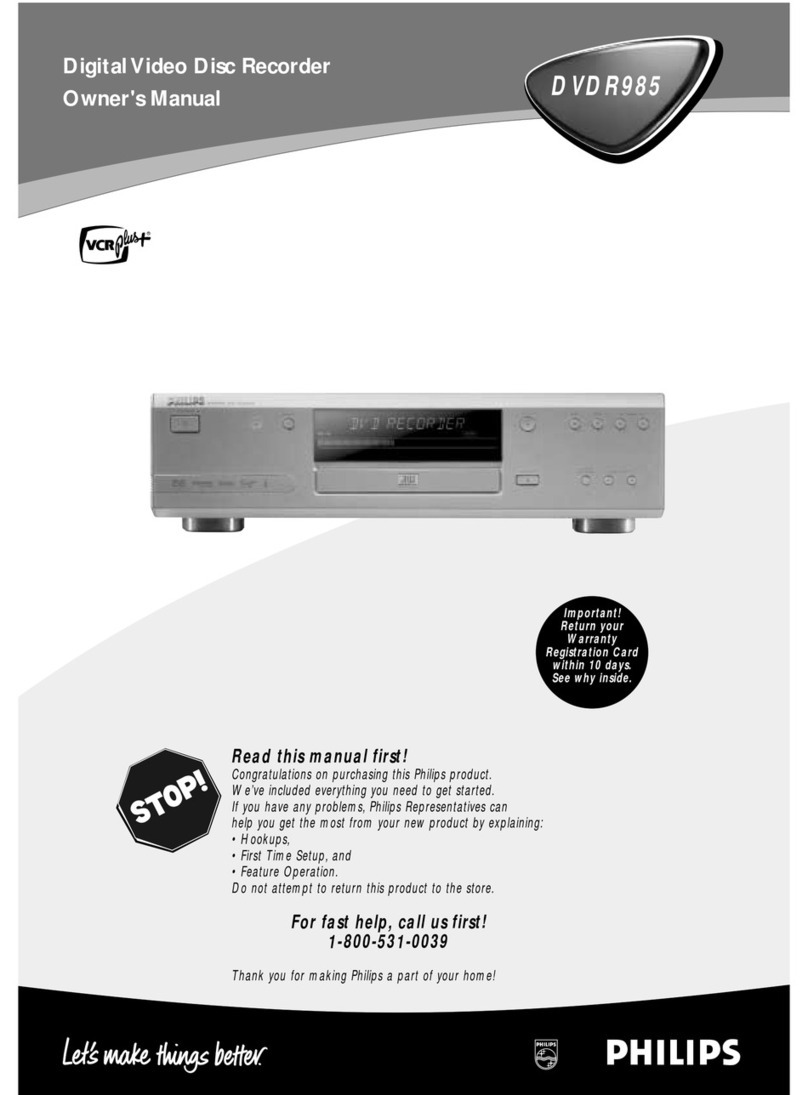 Philips DVDR985 Manuel utilisateur
