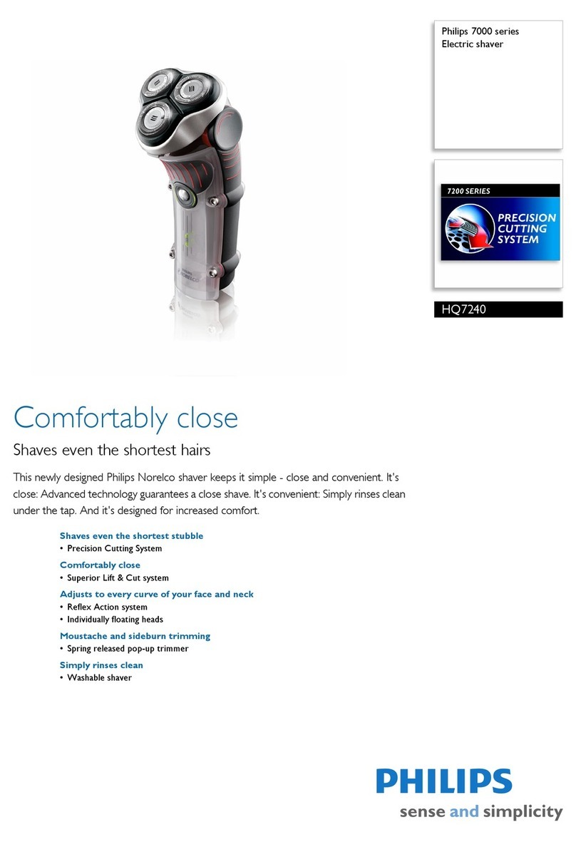 Philips HQ 7240 Manuel utilisateur Philips HQ 7240 Manuel utilisateur