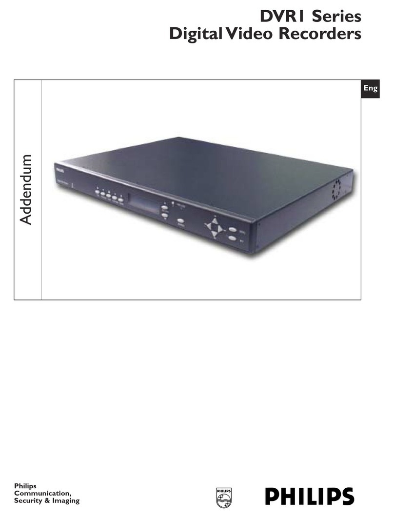 Philips DVR I Series Instructions d'installation et d'utilisation