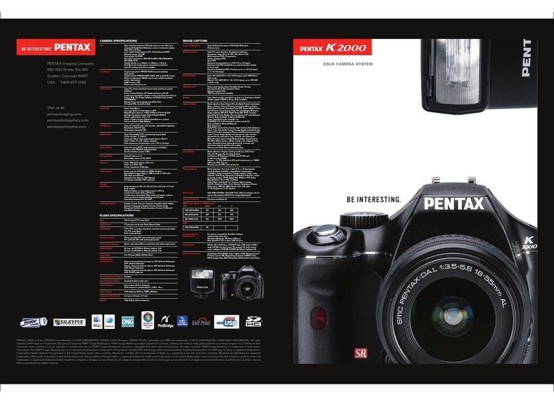 Pentax K2000 - Digital Camera SLR Manuel utilisateur