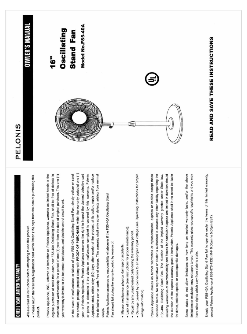 Pelonis FS5-40A Manuel utilisateur