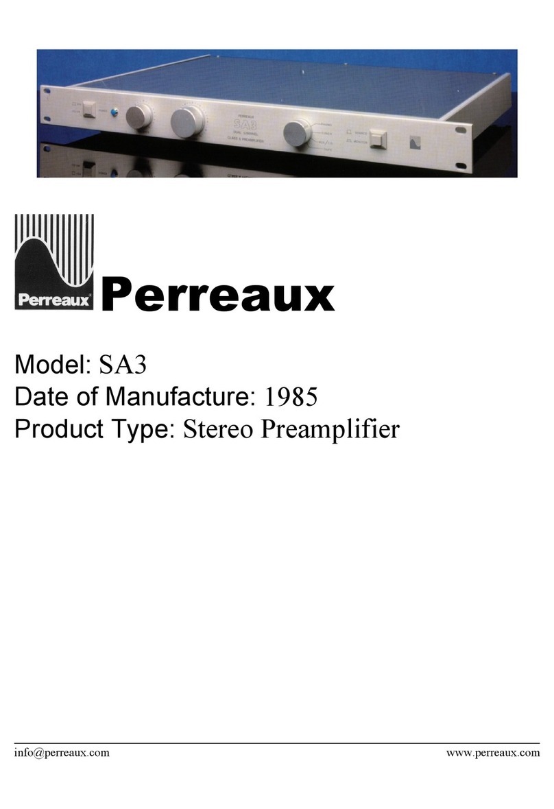 Perreaux SA3 Manuel utilisateur