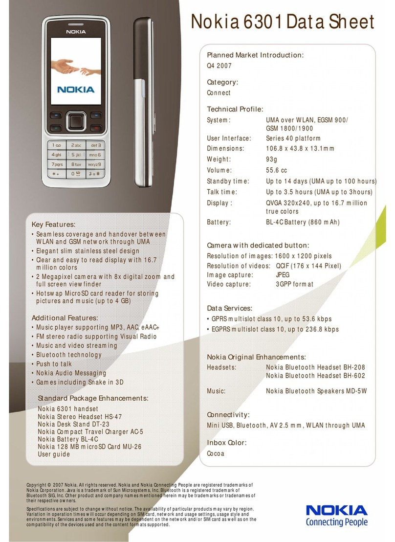 Nokia 6301 Manuel utilisateur