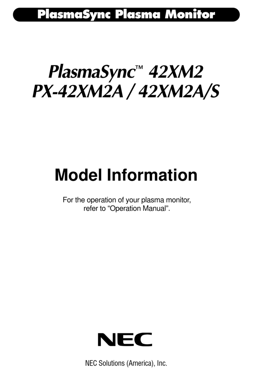 NEC PlasmaSync 42XM2 Manuel utilisateur